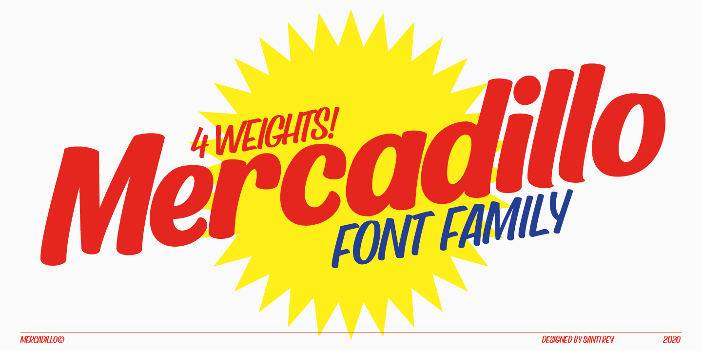 Пример шрифта Mercadillo